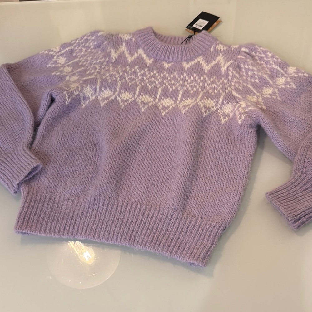 Pieces Lavender Knit Sweater - size L